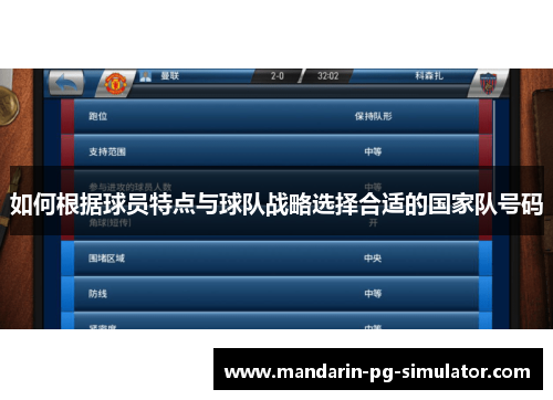 如何根据球员特点与球队战略选择合适的国家队号码